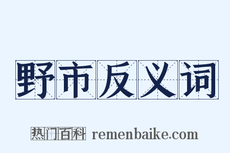 野市反义词是什么意思的图片